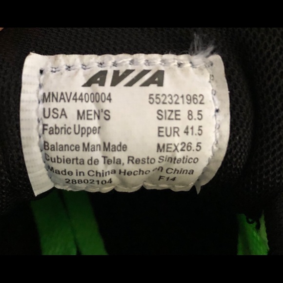 Neon Green Avia Running Shoes - Picture 6 of 6